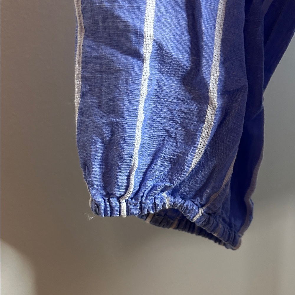 J. Crew Light Blue Striped Blouse - Picture 5 of 7